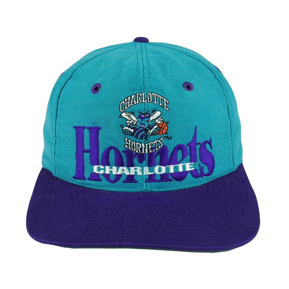 NBA (The Game) - Charlotte Hornets Embroidered Snapback Hat 1990s OSFA Vintage Retro Basketball