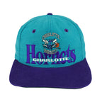 NBA (The Game) - Charlotte Hornets Embroidered Snapback Hat 1990s OSFA Vintage Retro Basketball
