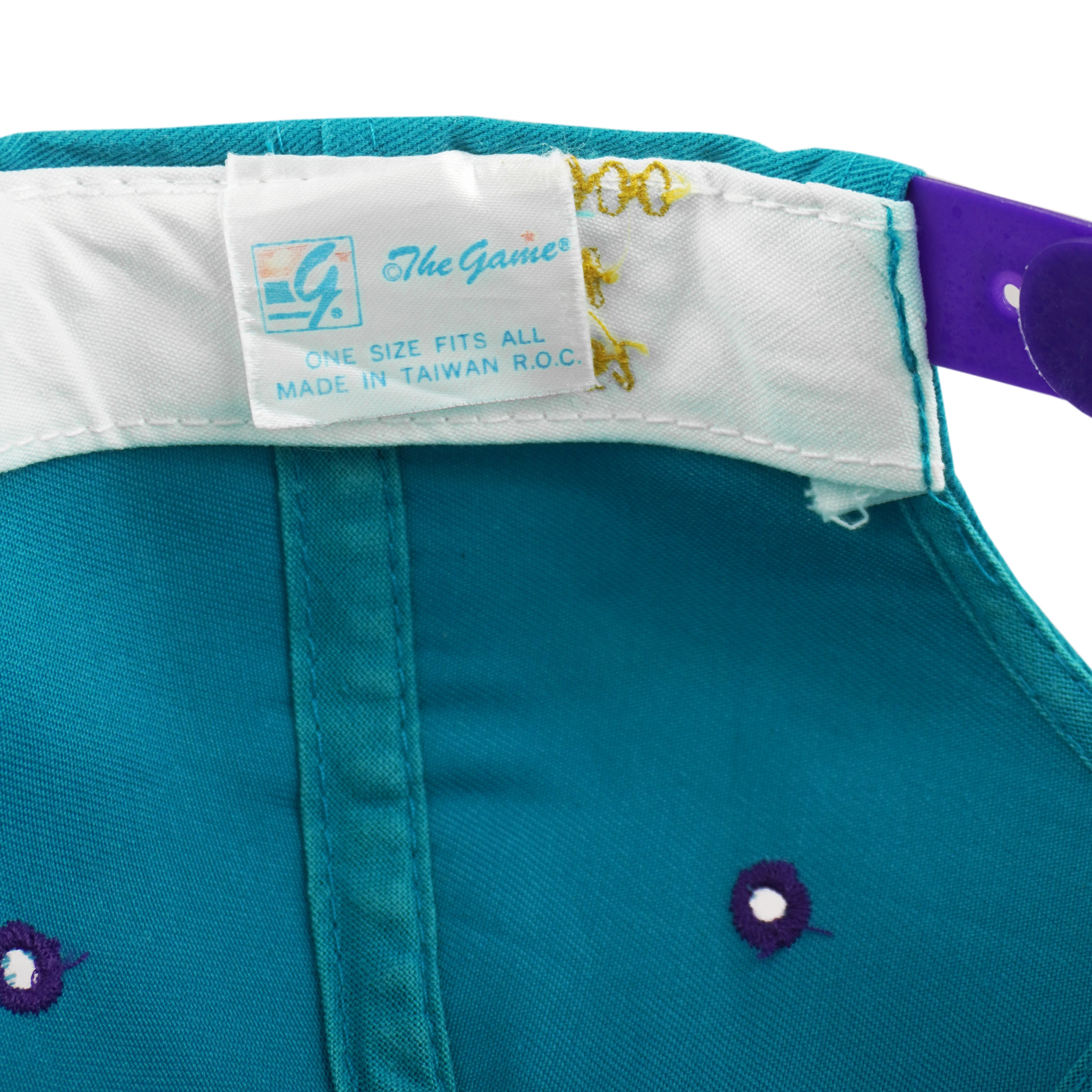 NBA (The Game) - Charlotte Hornets Embroidered Snapback Hat 1990s OSFA Vintage Retro Basketball