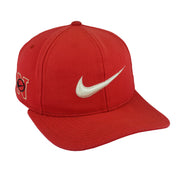 Nike - Red Big Spell-Out & Logo Strapback Hat 1990s OSFA Vintage Retro