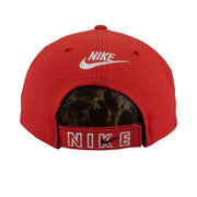 Nike - Red Big Spell-Out & Logo Strapback Hat 1990s OSFA Vintage Retro