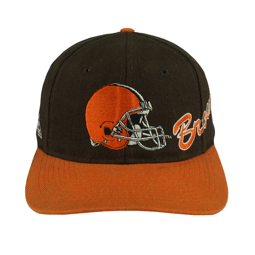 NFL (Apex One) - Cleveland Browns Snapback Hat 1990s OSFA Vintage Retro Football