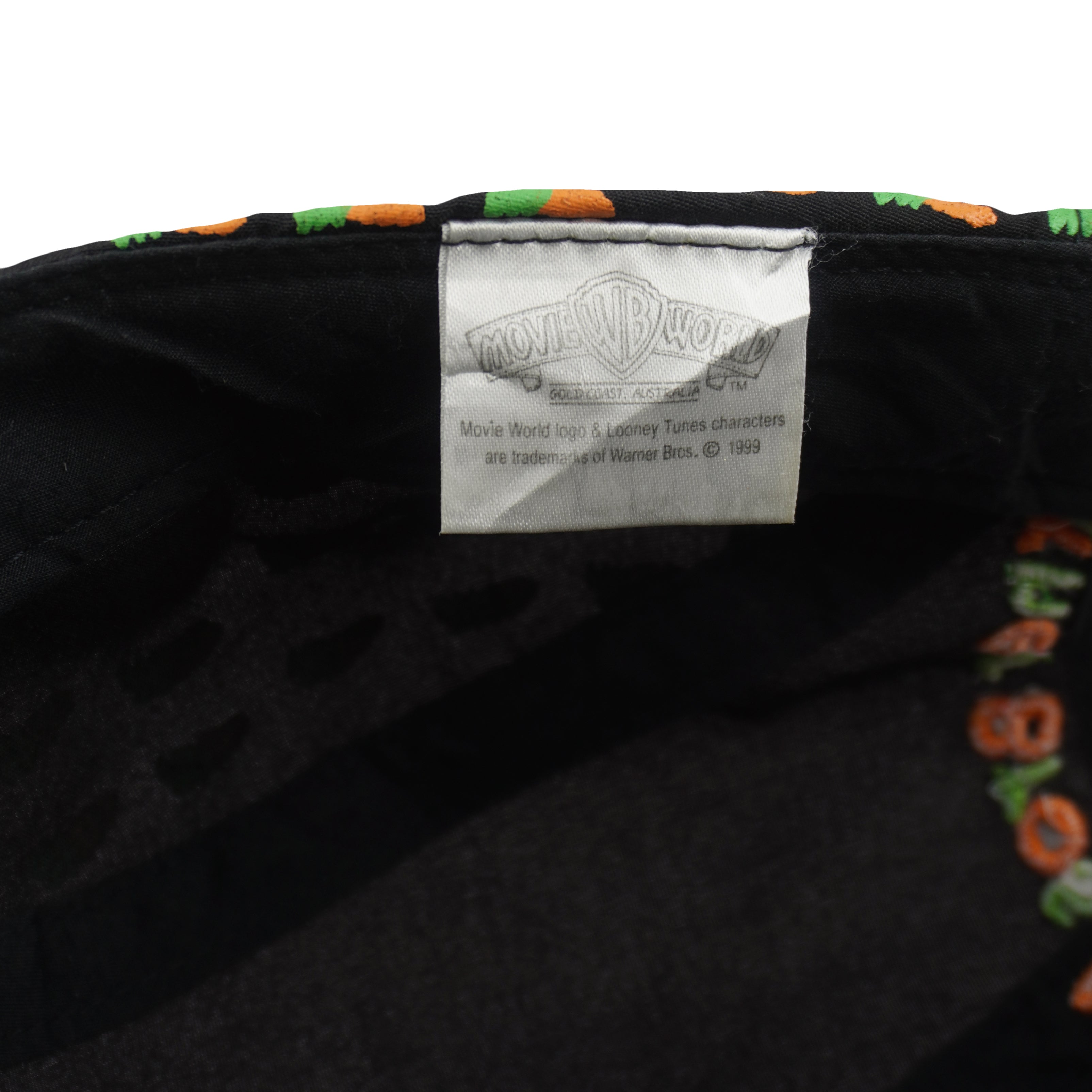 Looney Tunes - Bugs Bunny Carrots Embroidered Strapback Hat 1999 OSFA Vintage Retro