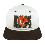 NFL (#1 Apparel) - Cleveland Browns Helmet Embroidered Snapback Hat 1990s OSFA Vintage Retro Football