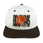 NFL (#1 Apparel) - Cleveland Browns Helmet Embroidered Snapback Hat 1990s OSFA Vintage Retro Football