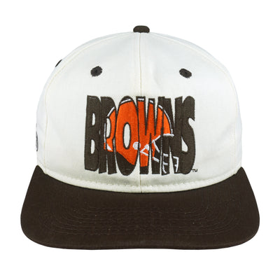 NFL (#1 Apparel) - Cleveland Browns Helmet Embroidered Snapback Hat 1990s OSFA