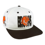 NFL (#1 Apparel) - Cleveland Browns Helmet Embroidered Snapback Hat 1990s OSFA Vintage Retro Football