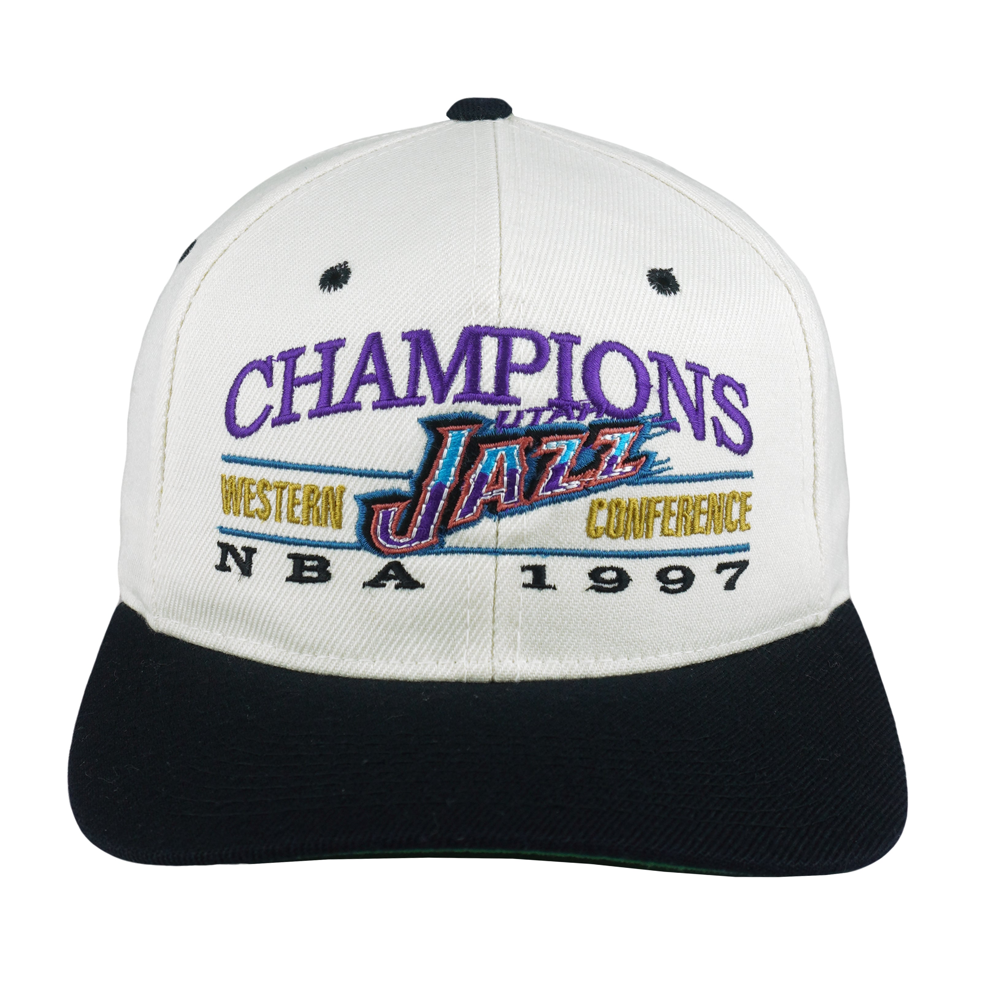 NBA - Utah Jazz Embroidered Snapback Hat 1997 OSFA Vintage Retro Basketball