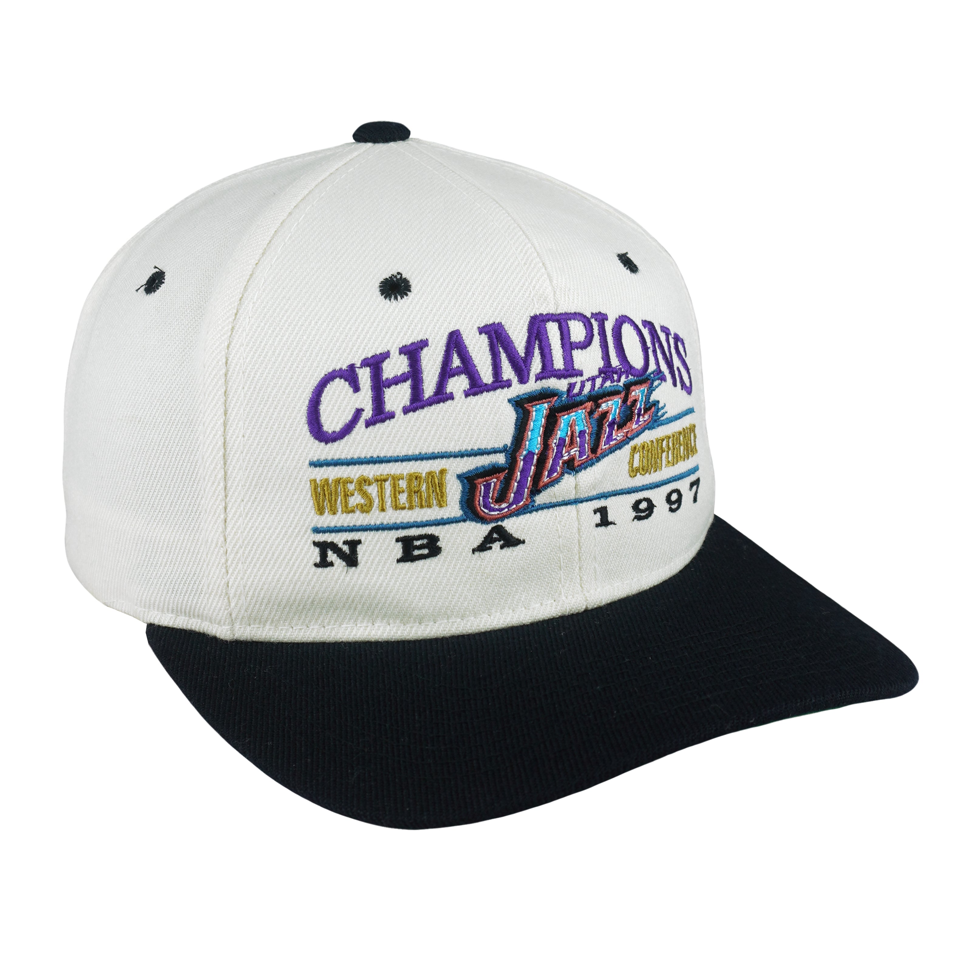 NBA - Utah Jazz Embroidered Snapback Hat 1997 OSFA Vintage Retro Basketball