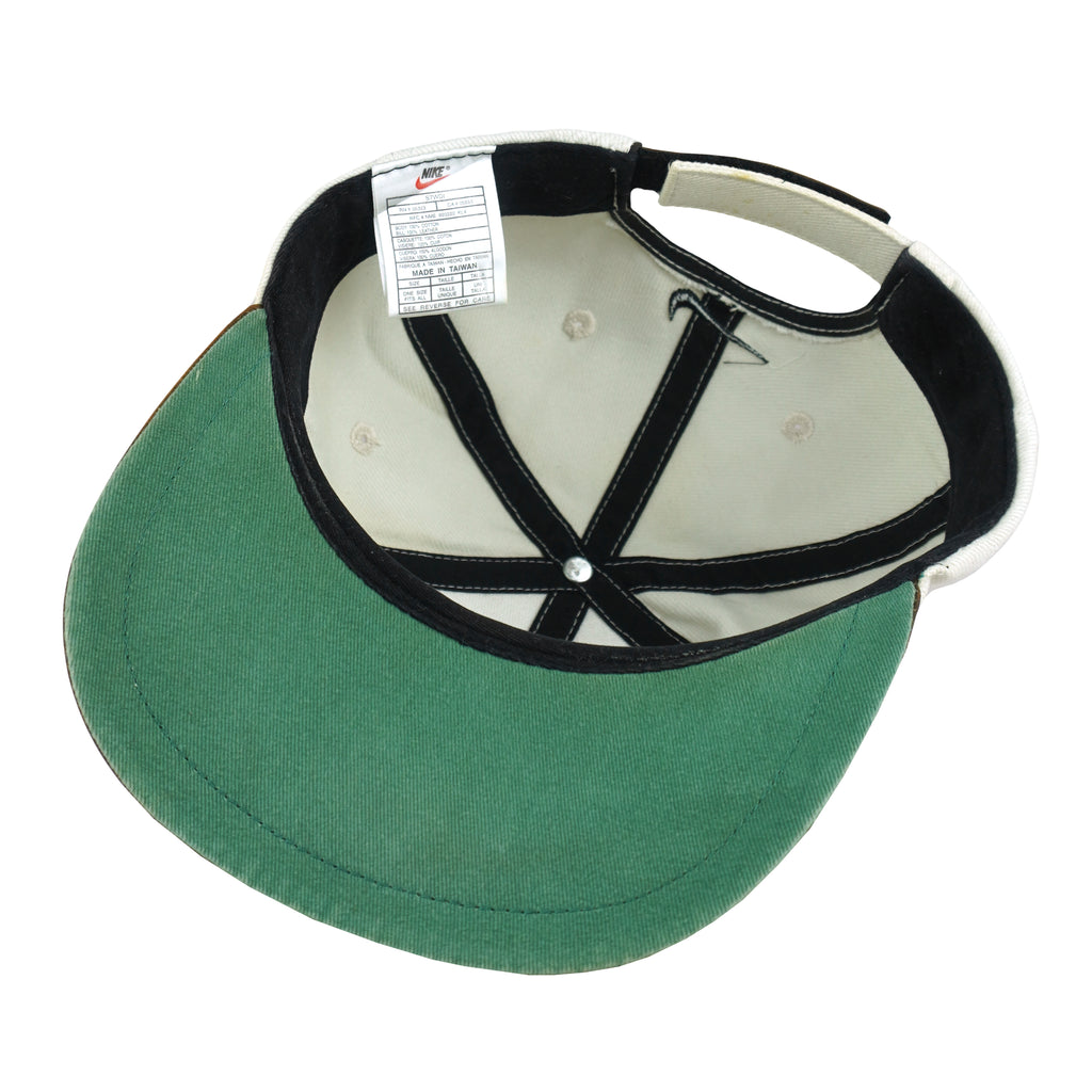 Nike - Golf Leather Strapback Hat 1990s OSFA Vintage Retro