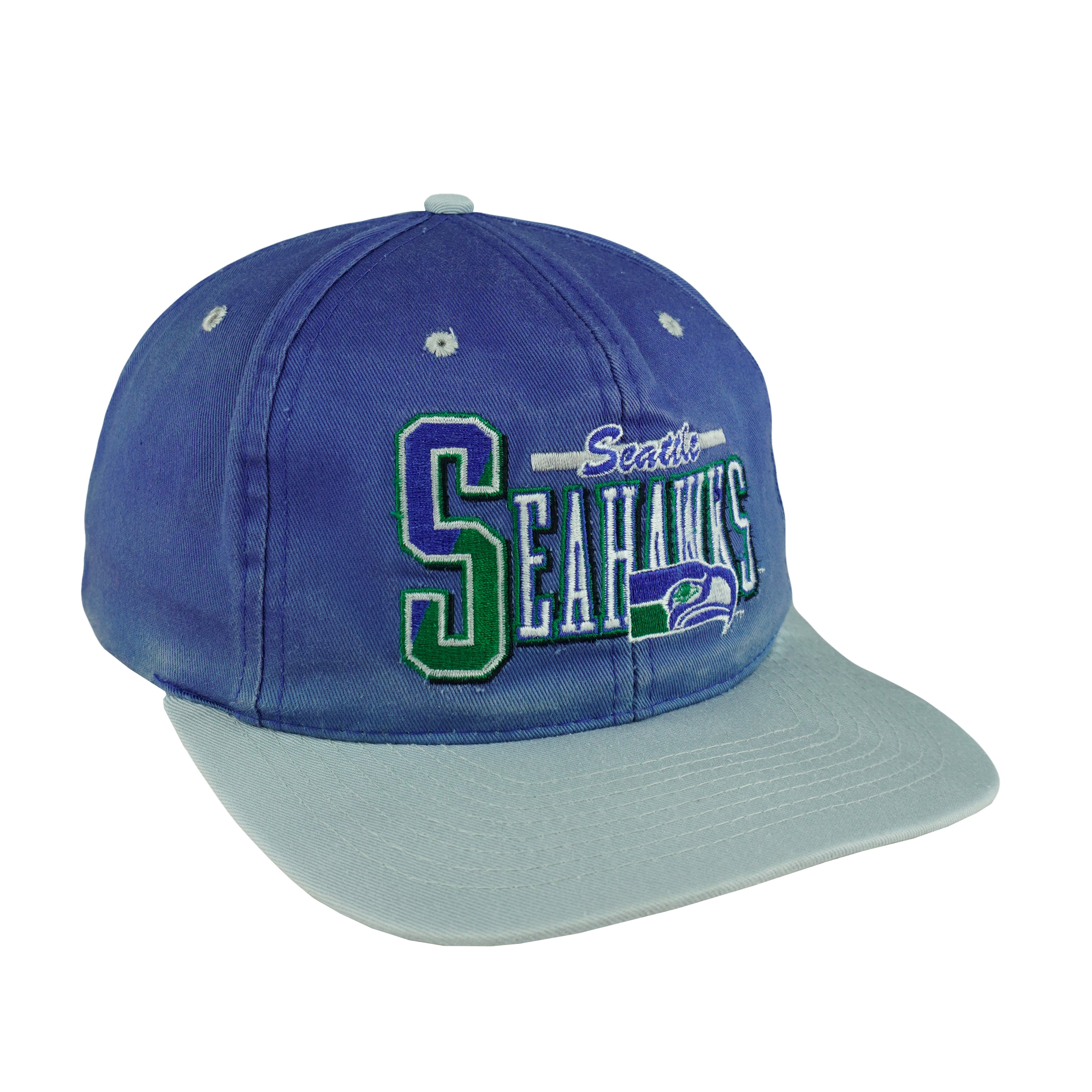 NFL (AJD) - Seattle Seahawks Embroidered Snapback Hat 1990s OSFA Vintage Retro Football