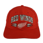 NHL (Logo Athletic) - Detroit Red Wings Snapback Hat 1990s OSFA Vintage Retro Hockey