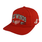 NHL (Logo Athletic) - Detroit Red Wings Snapback Hat 1990s OSFA Vintage Retro Hockey