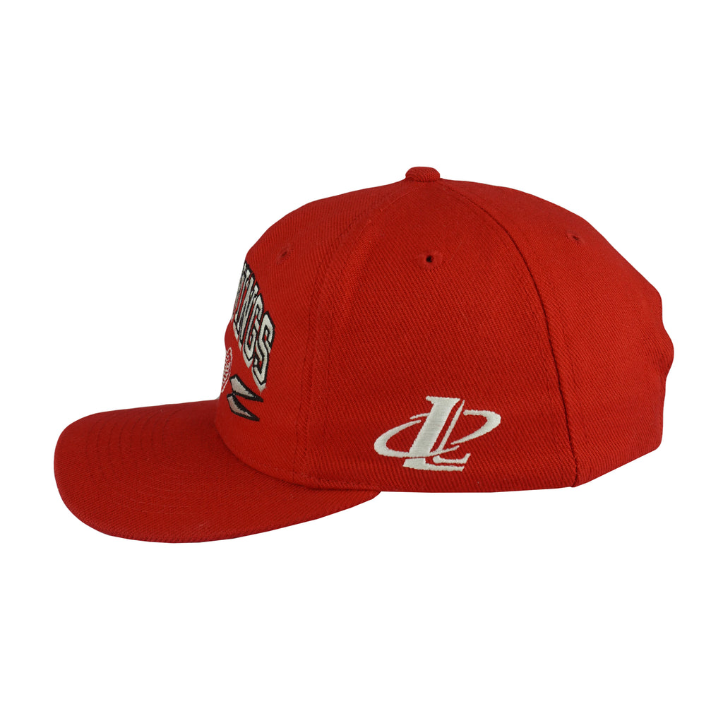 NHL (Logo Athletic) - Detroit Red Wings Snapback Hat 1990s OSFA Vintage Retro Hockey