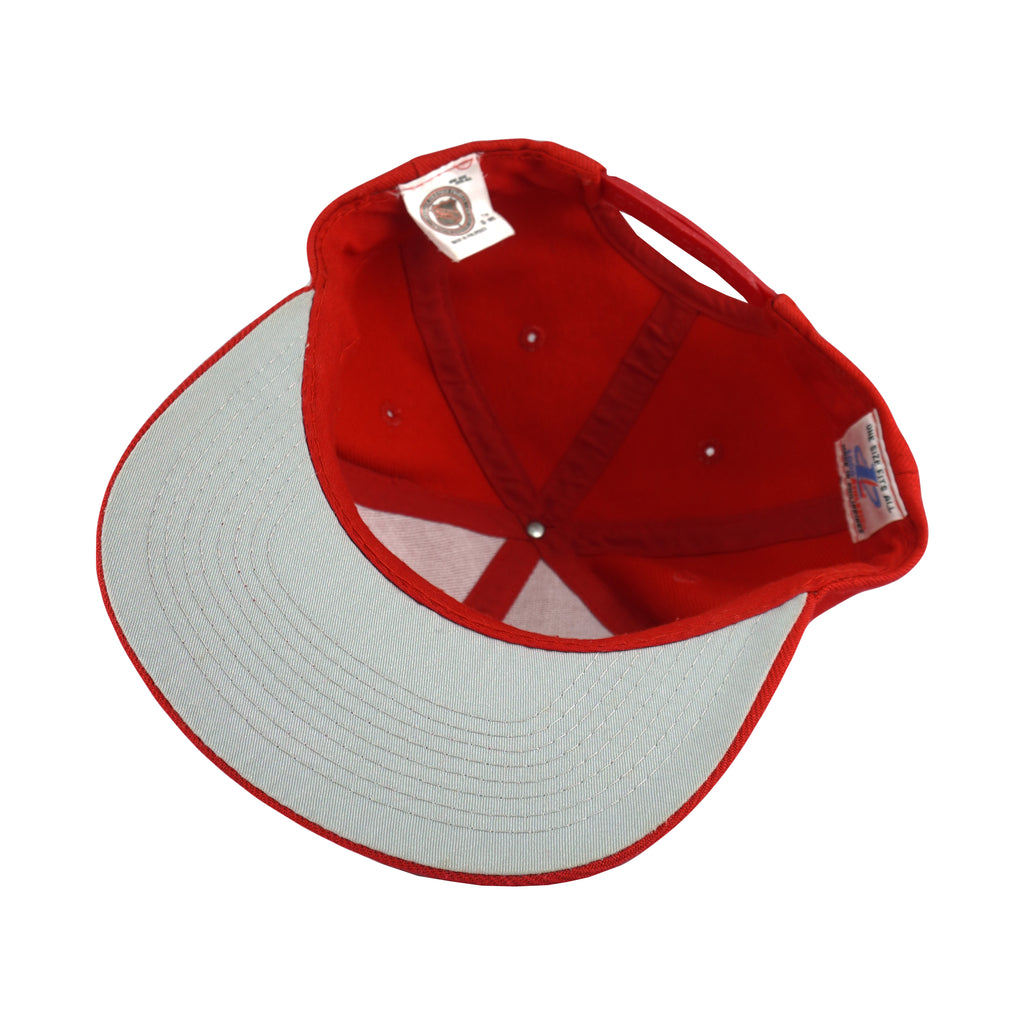 NHL (Logo Athletic) - Detroit Red Wings Snapback Hat 1990s OSFA Vintage Retro Hockey