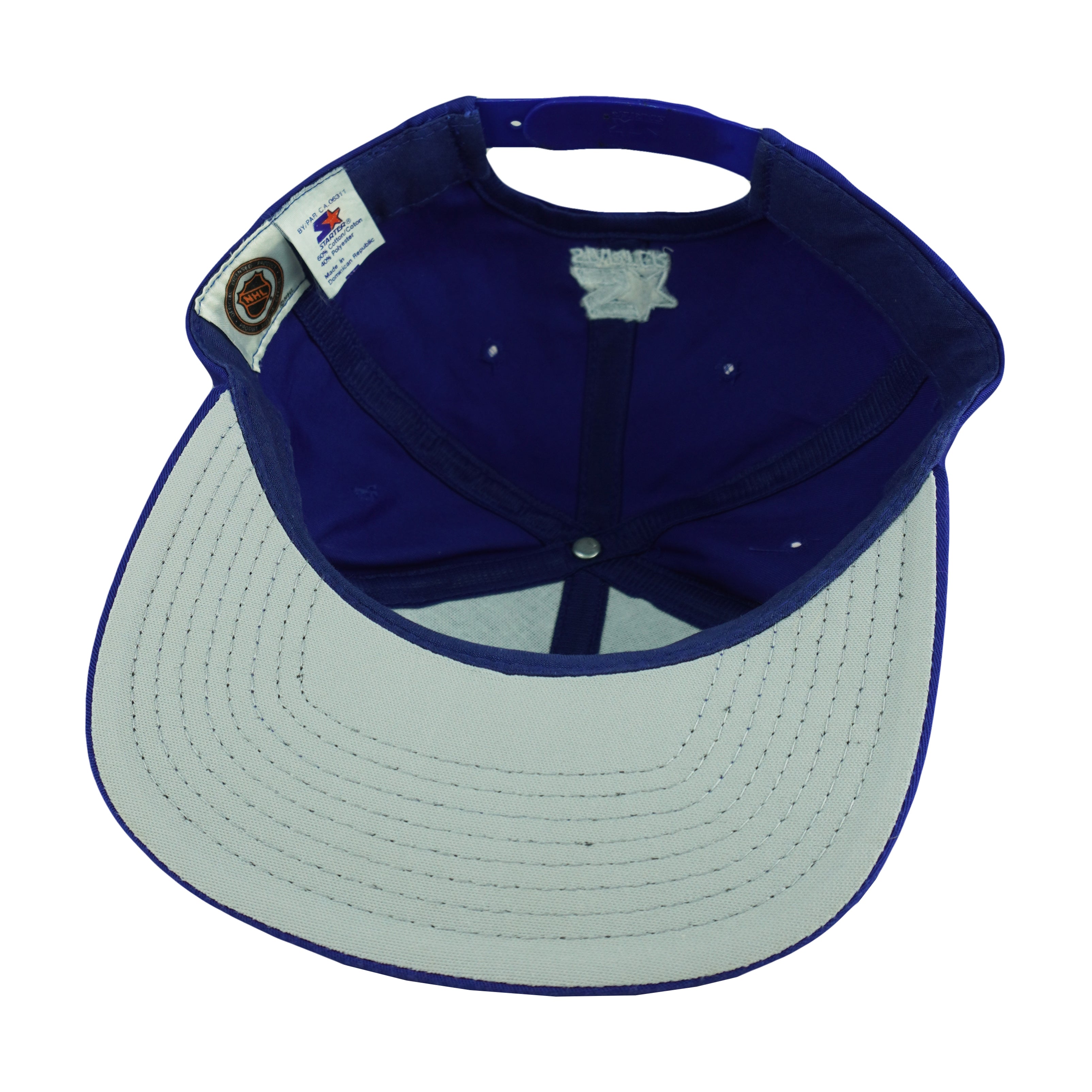 Starter (NHL) - Toronto Maple Leafs Big Logo Snapback Hat 1990s OSFA Vintage Retro Hockey