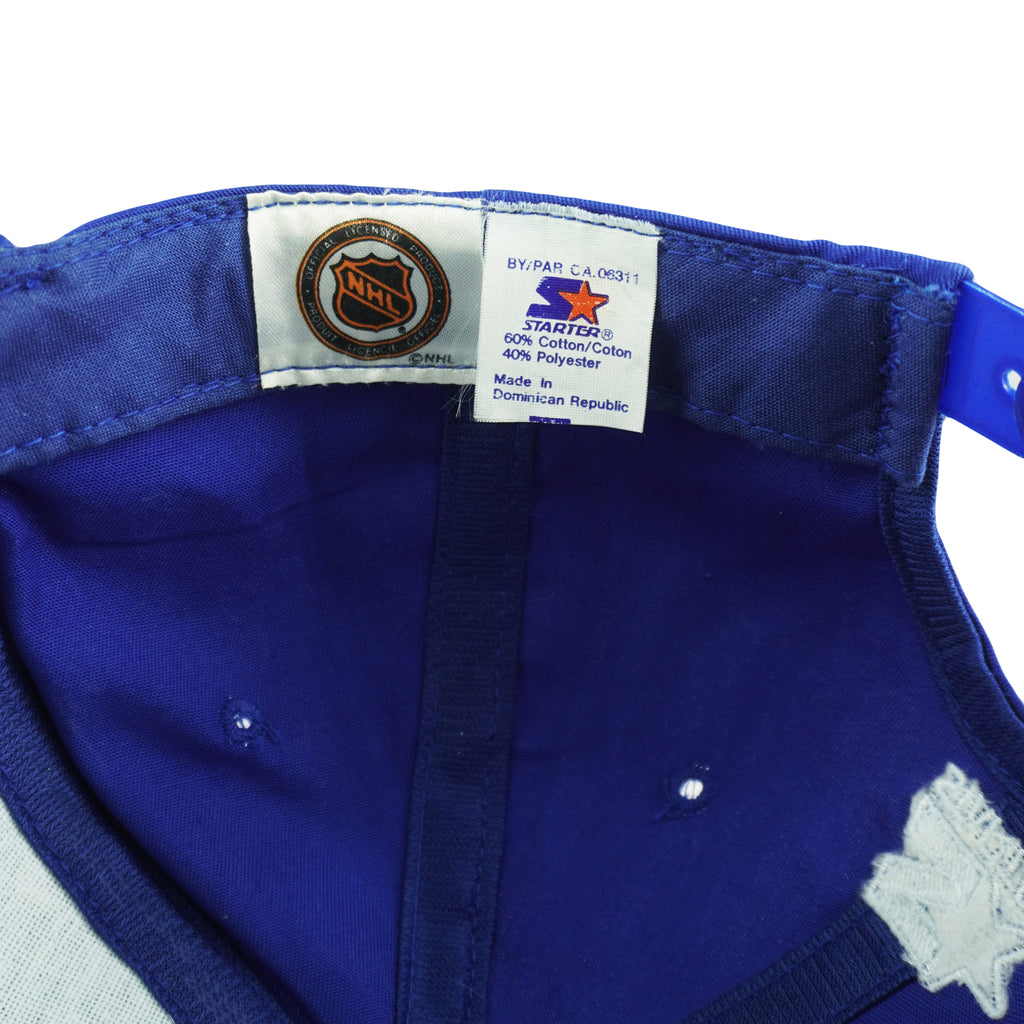 Starter (NHL) - Toronto Maple Leafs Big Logo Snapback Hat 1990s OSFA Vintage Retro Hockey