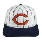 NFL (Logo 7) - Chicago Bears Pinstripe Snapback Hat 1990s OSFA Vintage Retro Football