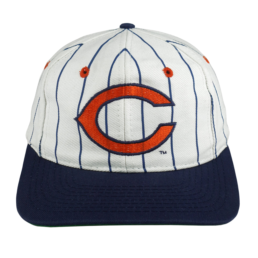 NFL (Logo 7) - Chicago Bears Pinstripe Snapback Hat 1990s OSFA Vintage Retro Football