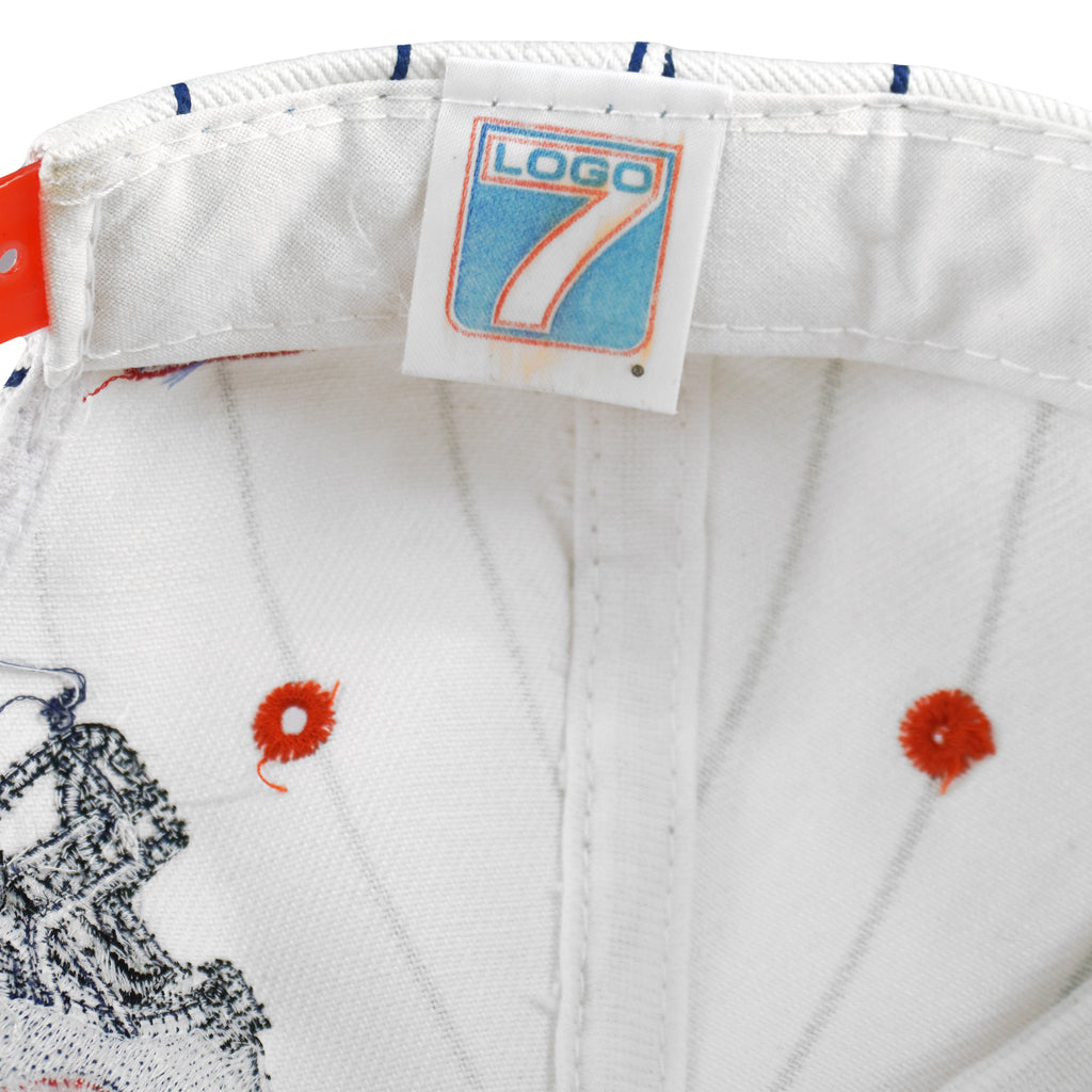 NFL (Logo 7) - Chicago Bears Pinstripe Snapback Hat 1990s OSFA Vintage Retro Football