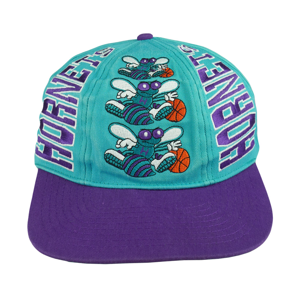 NBA - Charlotte Hornets Embroidered Snapback Hat 1990s OSFA Vintage Retro Basketball