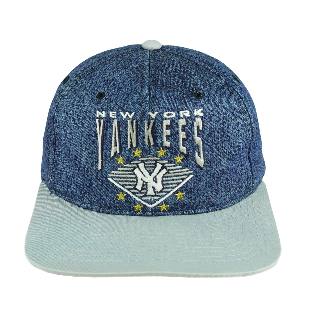 Starter (The Classic) - New York Yankees Denim Snapback Hat 1990s OSFA Vintage Retro Baseball