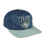 Starter (The Classic) - New York Yankees Denim Snapback Hat 1990s OSFA Vintage Retro Baseball