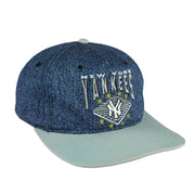 Starter (The Classic) - New York Yankees Denim Snapback Hat 1990s OSFA Vintage Retro Baseball