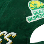 Vintage NBA - Seattle SuperSonics Embroidered Snapback Hat 1990s OSFA in green and yellow