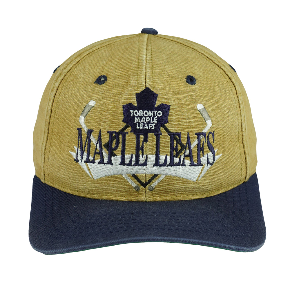 NHL (The game) - Toronto Maple Leafs Hockey Embroidered Snapback Hat 1990s OSFA Vintage Retro Hockey