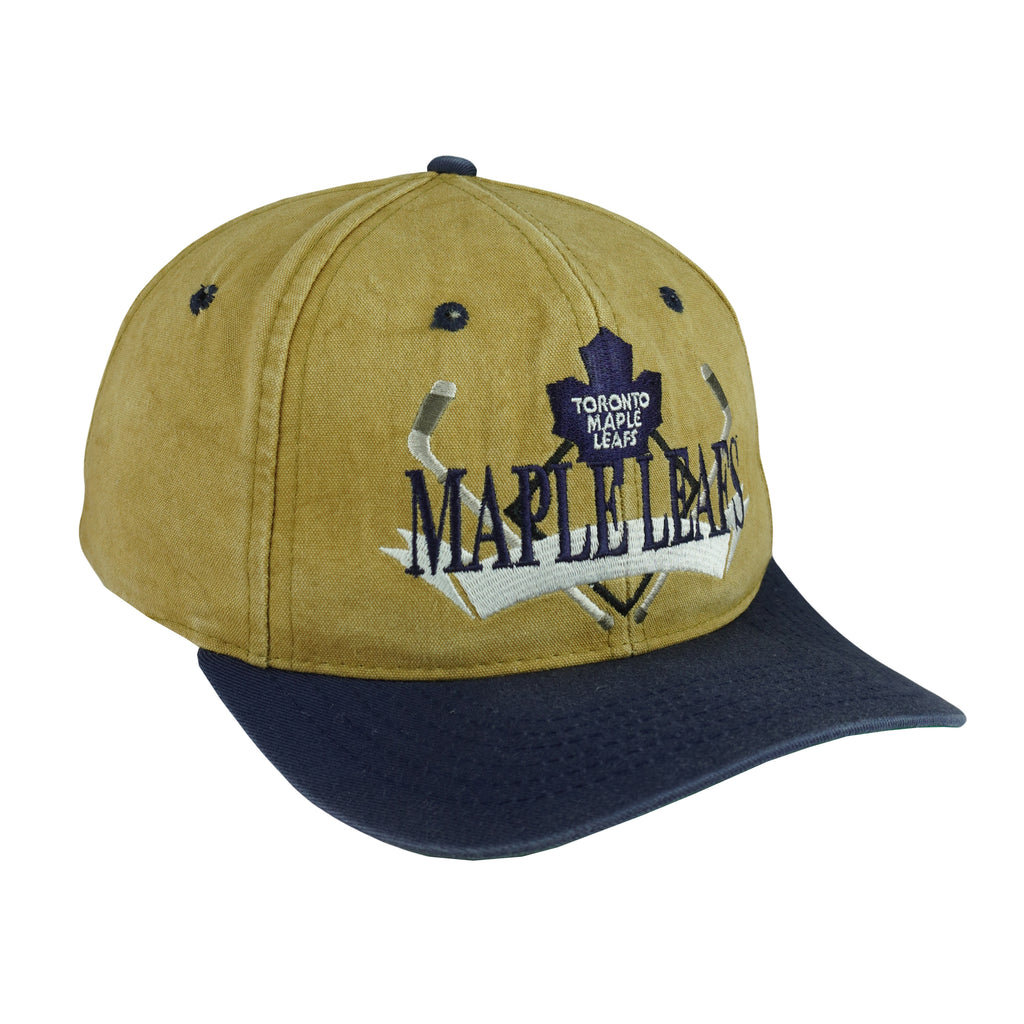 NHL (The game) - Toronto Maple Leafs Hockey Embroidered Snapback Hat 1990s OSFA Vintage Retro Hockey