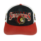 NHL (Sens-Wear) - Ottawa Senators Embroidered Strapback Hat 1990s OSFA Vintage Retro Hockey