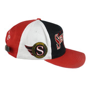 NHL (Sens-Wear) - Ottawa Senators Embroidered Strapback Hat 1990s OSFA Vintage Retro Hockey