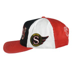 NHL (Sens-Wear) - Ottawa Senators Embroidered Strapback Hat 1990s OSFA Vintage Retro Hockey