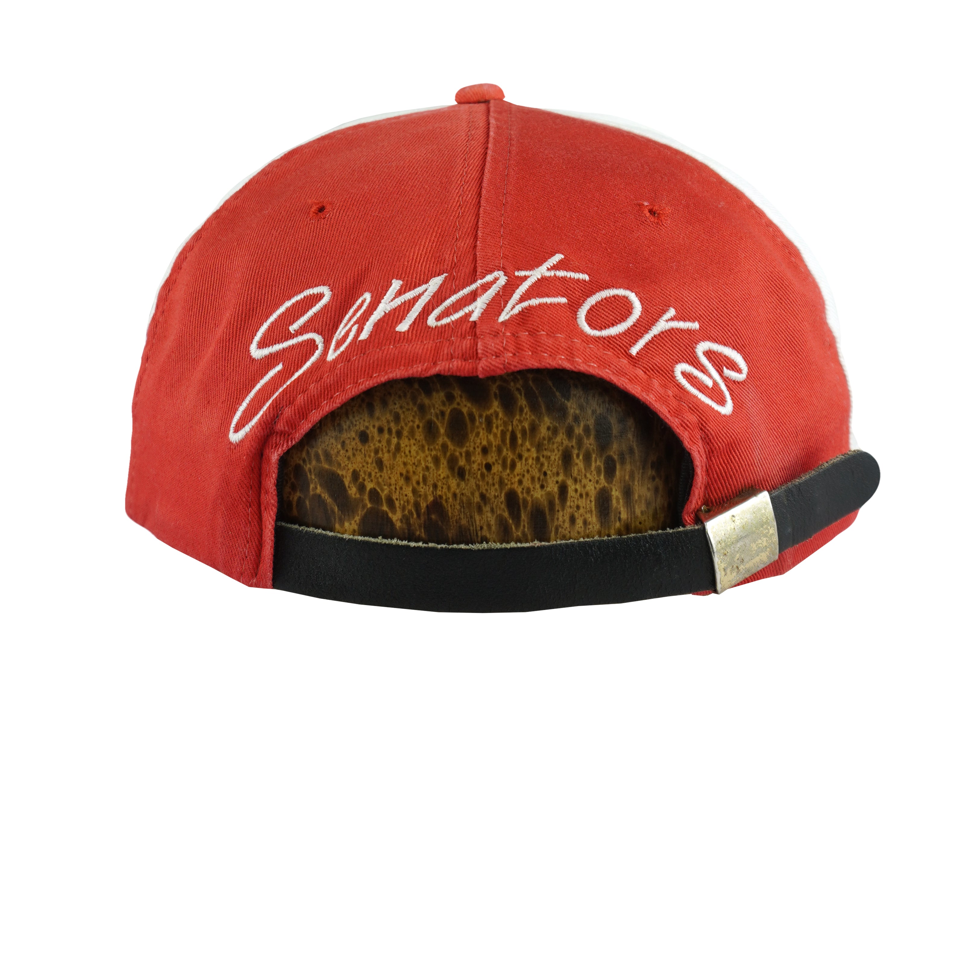 NHL (Sens-Wear) - Ottawa Senators Embroidered Strapback Hat 1990s OSFA Vintage Retro Hockey