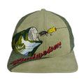 Budweiser - Bass Fishing Embroidered Strapback Hat 1990s OSFA Vintage Retro