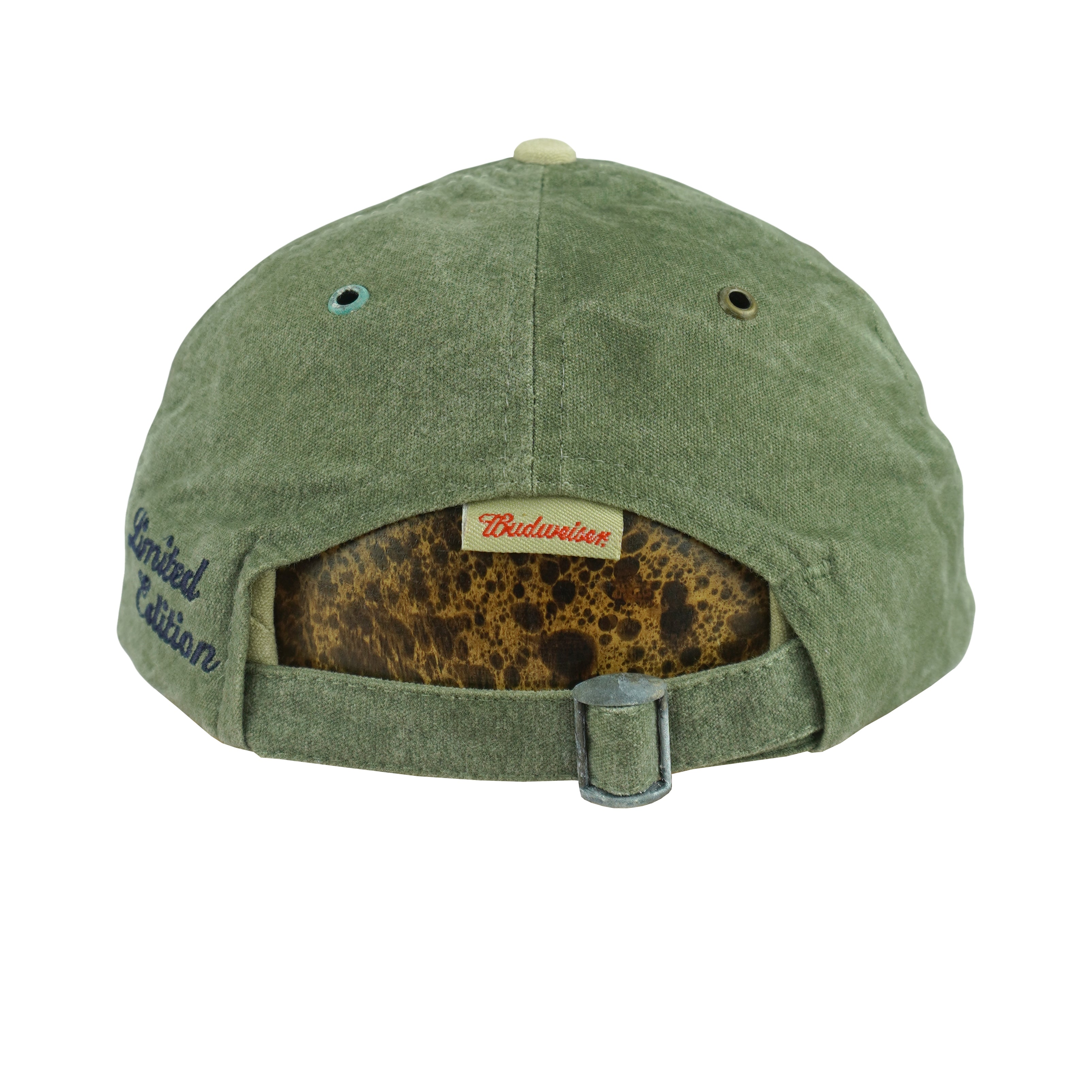 Budweiser - Bass Fishing Embroidered Strapback Hat 1990s OSFA Vintage Retro