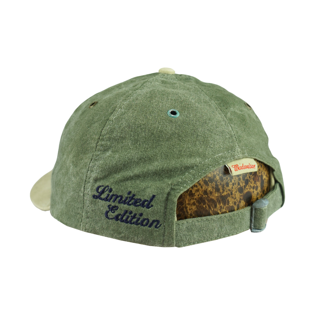 Budweiser - Bass Fishing Embroidered Strapback Hat 1990s OSFA Vintage Retro
