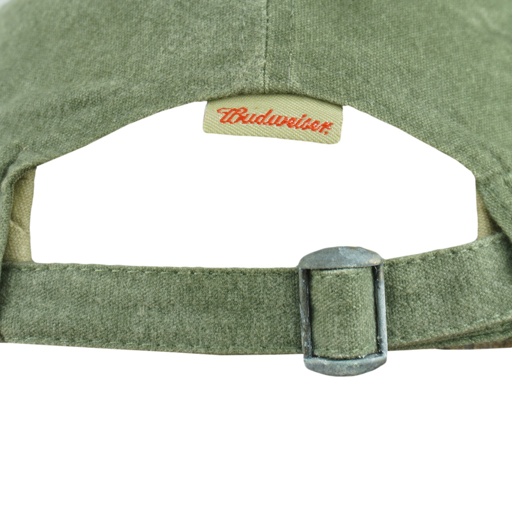 Budweiser - Bass Fishing Embroidered Strapback Hat 1990s OSFA Vintage Retro