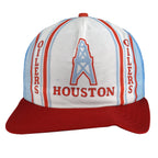 Vintage NFL (New Era) - Houston Oilers Trucker Hat 1990s OSFA in blue and white and red