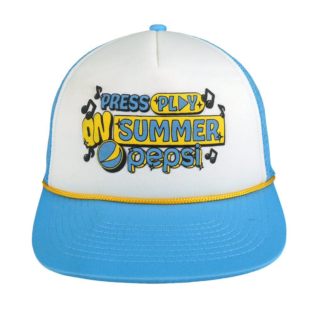 Vintage - Press Play On Summer Pepsi Trucker Hat 1990s OSFA Vintage Retro