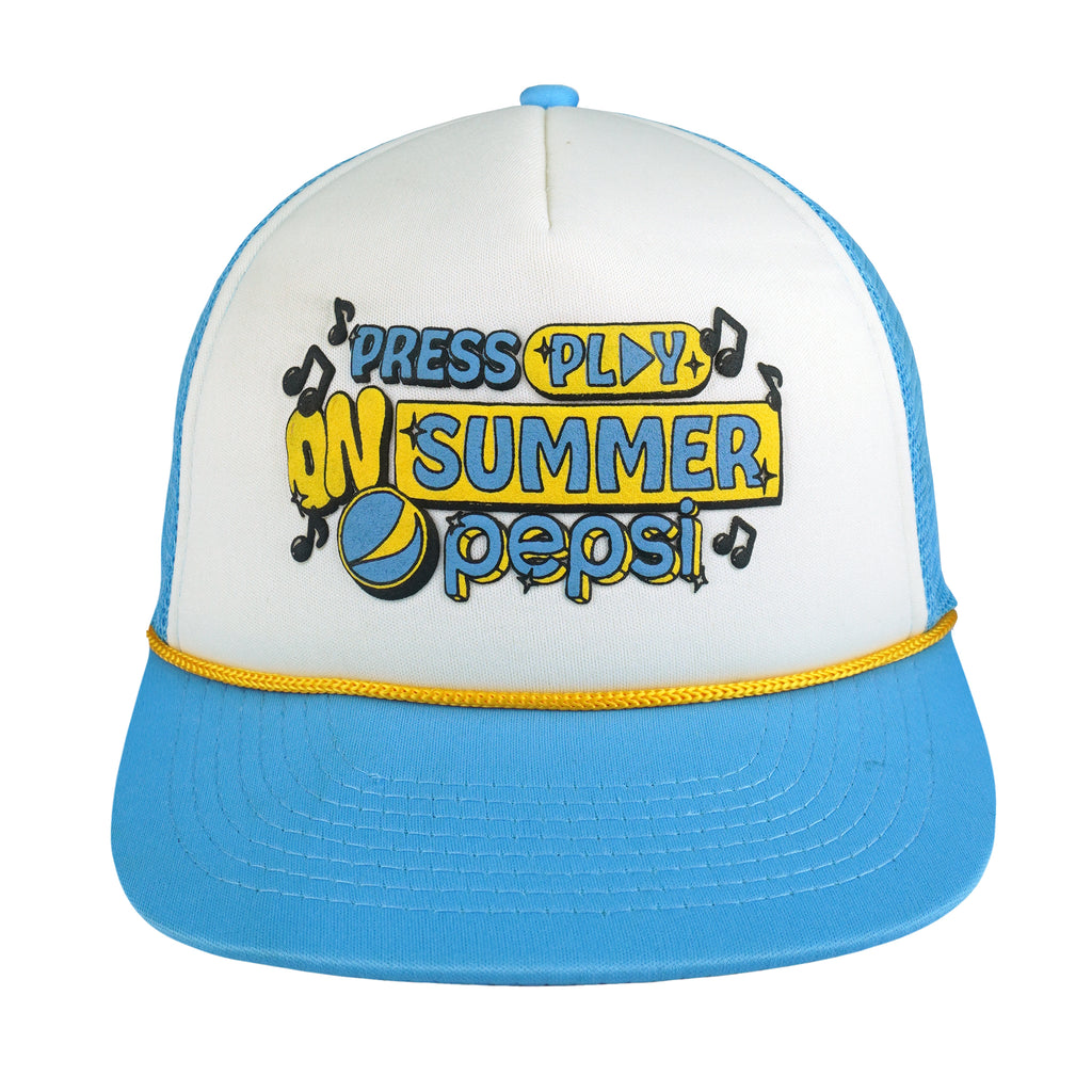 Vintage - Press Play On Summer Pepsi Trucker Hat 1990s OSFA Vintage Retro