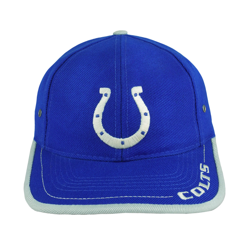 NFL (Logo Athletic) - Indianapolis Colts Strapback Hat 1990s OSFA Vintage Retro Football