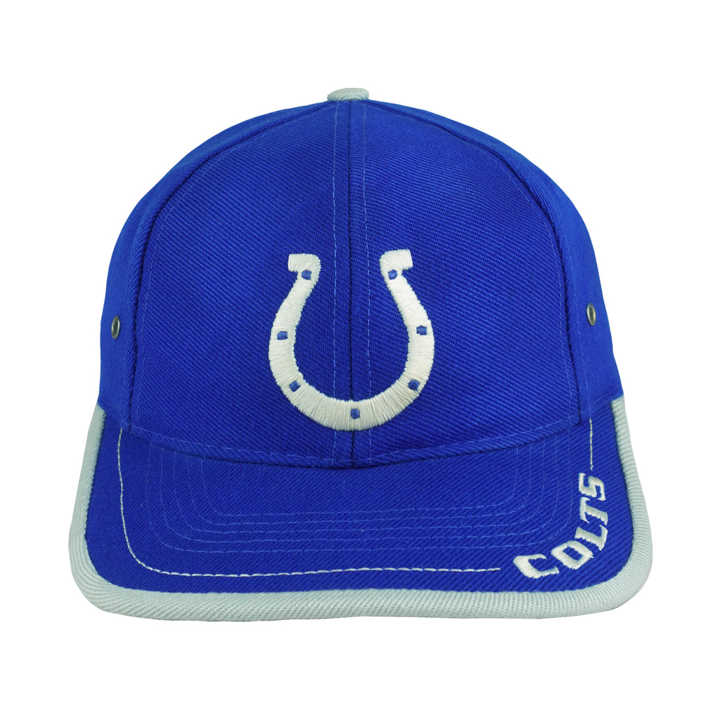 NFL (Logo Athletic) - Indianapolis Colts Strapback Hat 1990s OSFA Vintage Retro Football