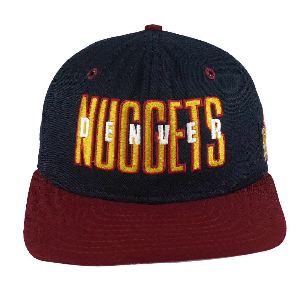 NBA (AJD) - Denver Nuggets Spell-Out Embroidered Snapback Hat 1990s Vintage Retro Basketball