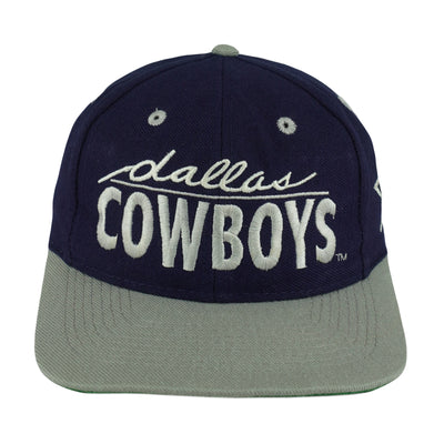 NFL (The Game) - Blue & Grey Dallas Cowboys Embroidered Snapback Hat 1990s OSFA