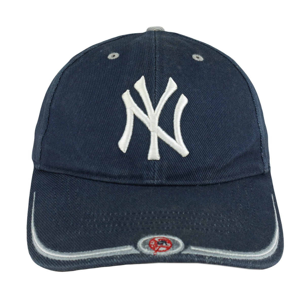 Vintage MLB (T.E.I) - New York Yankees Big Logo Strapback Hat 1990s OSFA in blue