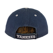 Vintage MLB (T.E.I) - New York Yankees Big Logo Strapback Hat 1990s OSFA in blue