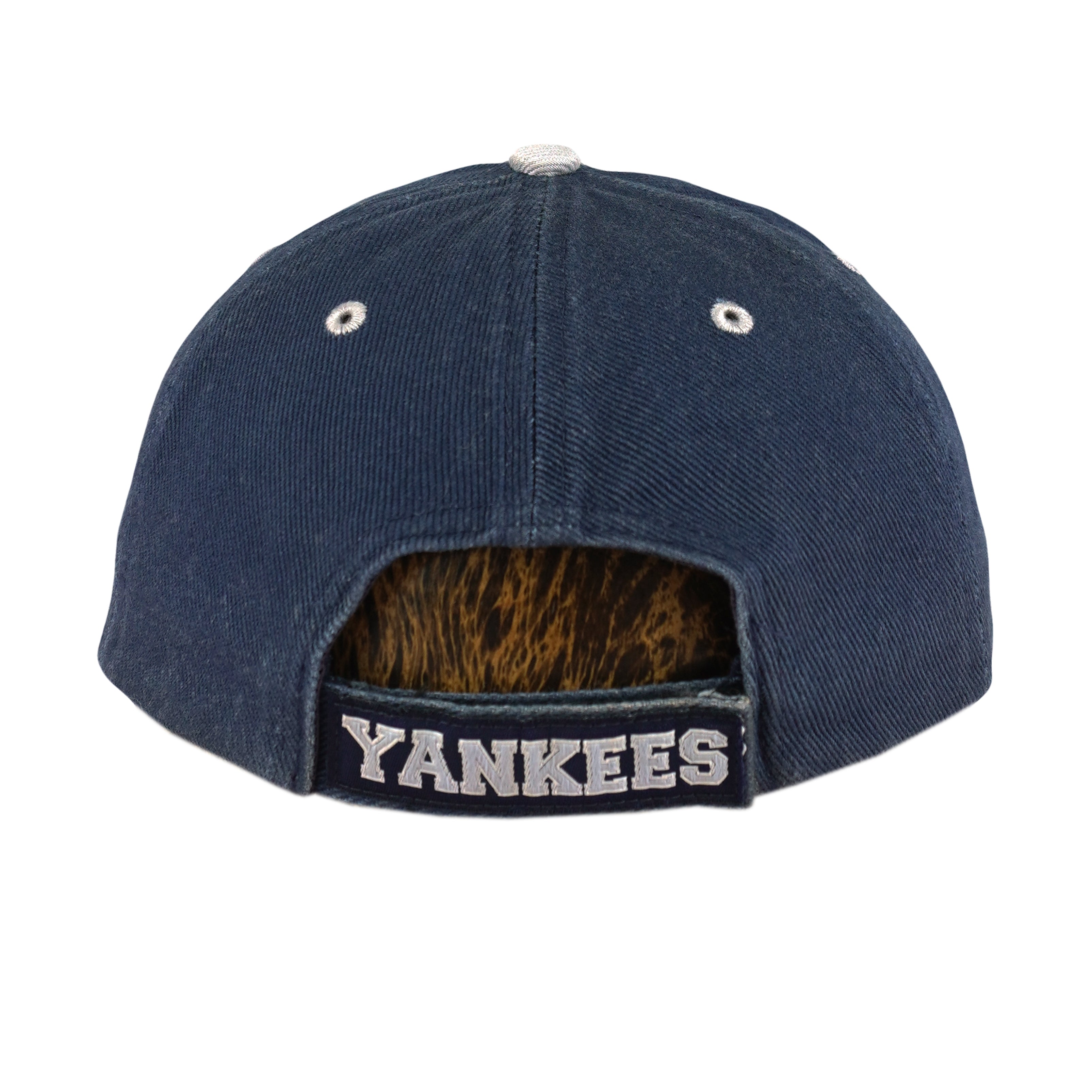 Vintage MLB (T.E.I) - New York Yankees Big Logo Strapback Hat 1990s OSFA in blue