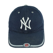 Vintage MLB (T.E.I) - New York Yankees Big Logo Strapback Hat 1990s OSFA in blue